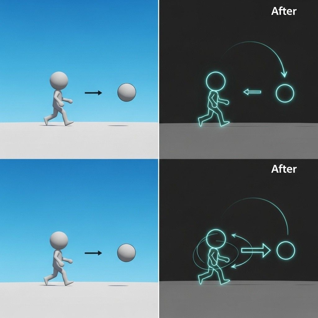 Animation comparison before and after refinement