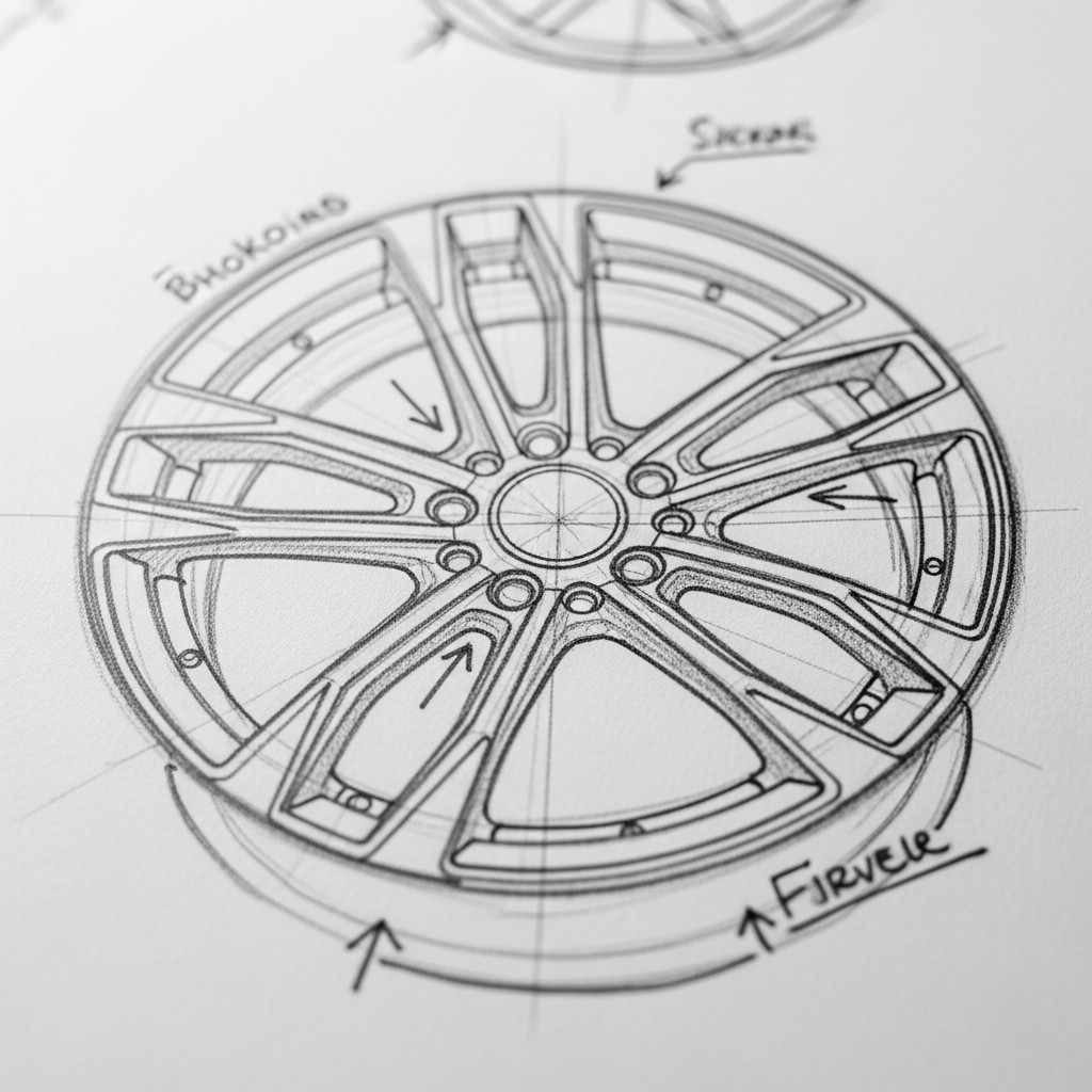 Wheel design sketches