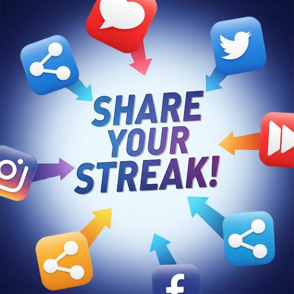 Image symbolizing social sharing of achievements
